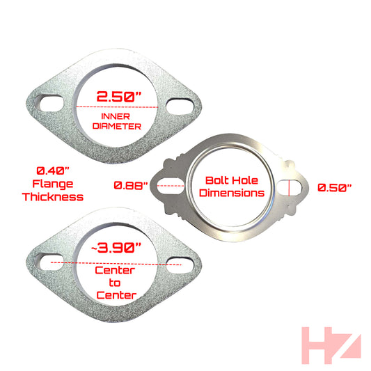 2.5" (63.5mm) Exhaust Flange Kit