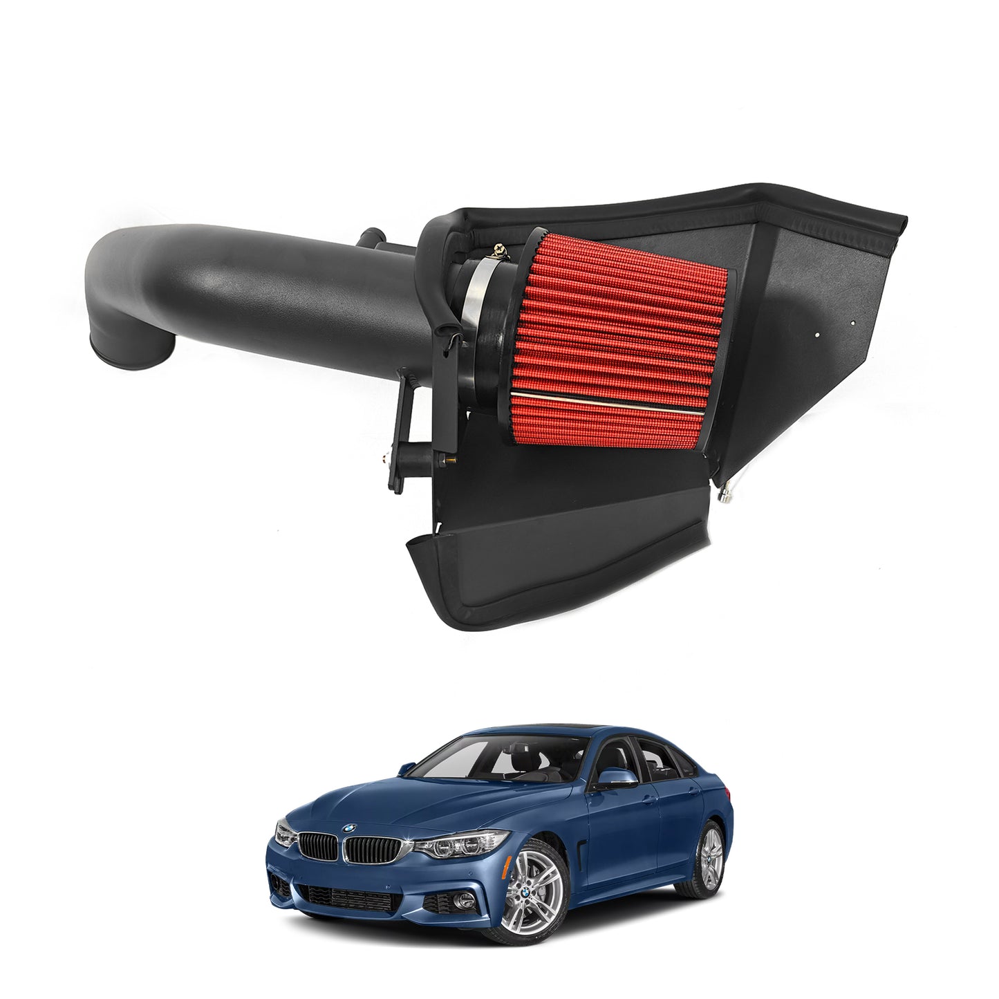 2014-2016 BMW 435i F32 F33 F36 N55 3.0L Turbo Cold Air Intake