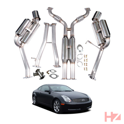 2003-2007 Infiniti G35 Coupe RWD True Dual Catback Exhaust